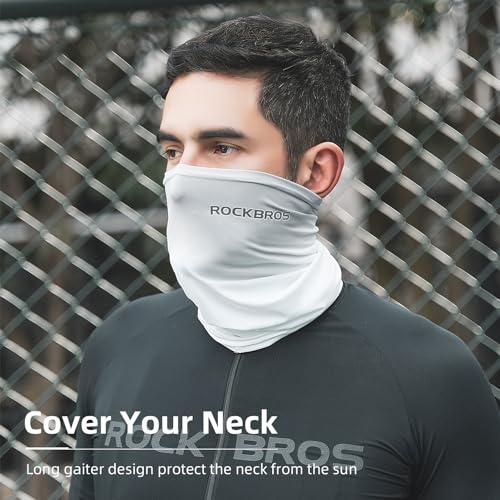 ROCKBROS Cooling Neck Gaiter Face Mask Fishing Scarf Face Cover for Men Women - color: Grey 1
