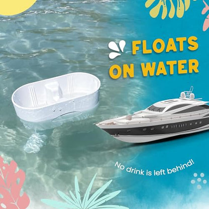 Premium Boat Cup Holder in 30-Degree Angled Rod Holder– Durable & Secure Drink Holder – Boat Cup Holders Fit for Versatile Drinks – Made of Nonhazardous Polypropylene – Floats on Water