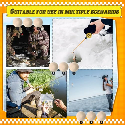 9 Pcs Fly Fishing Strike Indicators for Trout Neon Fishing Bobbers Floats - size: X-Small, style: Wood