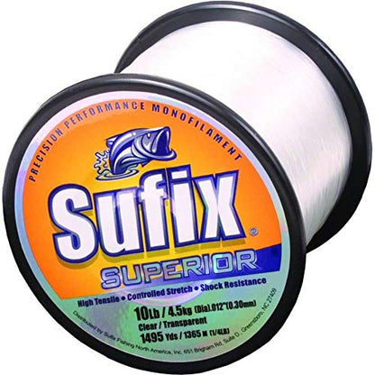 Sufix Superior Monofilament Fishing Line, 1/4 lb Spool - color: Multi, style: 15