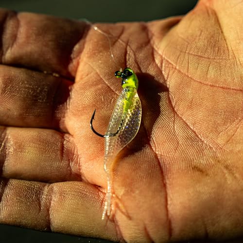 6th Sense – Clobber Minnow 2" – Soft Plastic Minnow – Crappie/Panfish Fishing – FFS Sonar Bait – (12 per Pack) Made in the USA - color: Chartreuse Minnow