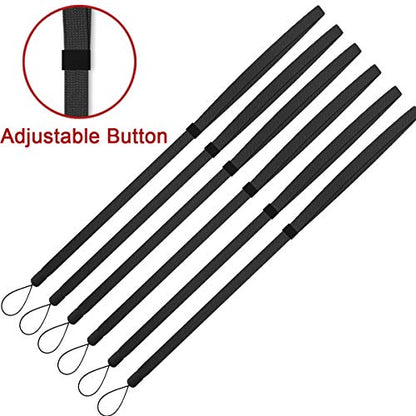 AMUU Lanyards Adjustable Black 6pcs for Walkie-Talkie,Cruise,Keys,Pen | Flat Braided Lanyardc for Phone,id Badges Holder,Office - color: 6 Pack Black Lanyard