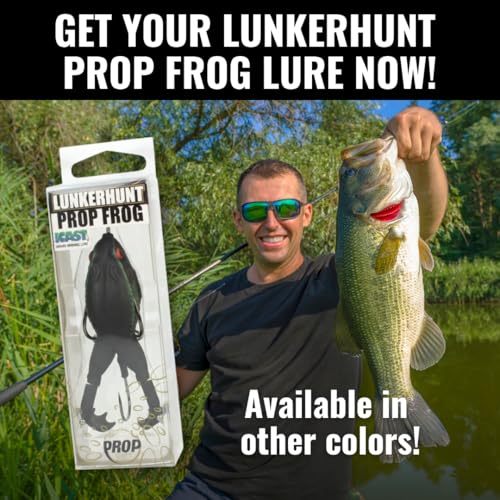 LUNKERHUNT - Frog Bait for Bass Fishing | Soft Hollow Body Weedless Frog for Bass Fishing and Trout | Weedless Realistic Bait Frog Lure, Freshwater with Sharp Hooks Lures and Double Propellers Feet - style: Texas Toad