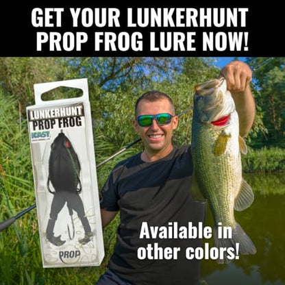 LUNKERHUNT - Frog Bait for Bass Fishing | Soft Hollow Body Weedless Frog for Bass Fishing and Trout | Weedless Realistic Bait Frog Lure, Freshwater with Sharp Hooks Lures and Double Propellers Feet - style: Texas Toad