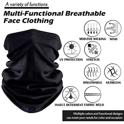 Geyoga Summer UV Protection Cooling Neck Gaiter | Sunscreen Breathable Face Scarf Bandana Mask Neck Gaiter for Outdoor Fishing Hiking Camping - color: Delicate Colors