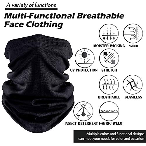 Geyoga Summer UV Protection Cooling Neck Gaiter | Sunscreen Breathable Face Scarf Bandana Mask Neck Gaiter for Outdoor Fishing Hiking Camping - color: Mixed Colors