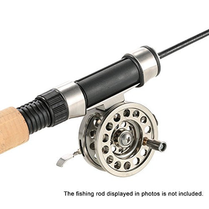 Fly Fishing Reel, Aluminum Alloy Smooth Ice Fishing Reels for Right Handed, High-Strength Drag System, with Stainless Steel Screw
