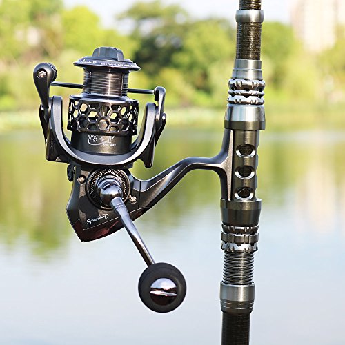Sougayilang Telescopic Fishing Rod Reel Combos with Carbon Fiber Fishing Pole Spinning Reels and Fishing Accessories - color: Only Fishing Rod and Reel, size: 5.91 Ft Rod + XY 2000 Reel
