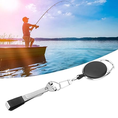 Fishing Knot Tool, with Line Cutter and Hook Sharpener, Multi Function Fishing Tool, with Retractor Clip, Portable Gear, for Fly Use