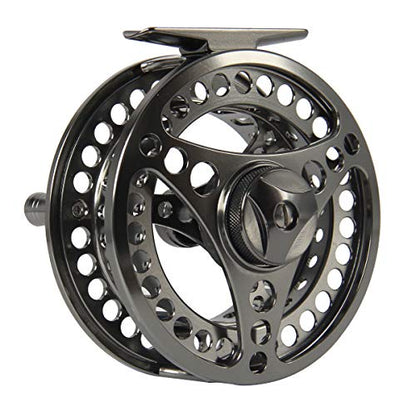 EX-ALC Fly Reel 3/4 5/6 7/8 9/10WT CNC Machined Large Arbor Aluminum Fly Fishing Reels Silver/Gunsmoke Fly Reels - color: Moss Green Fly Line, size: 3/4WT Fly Reel