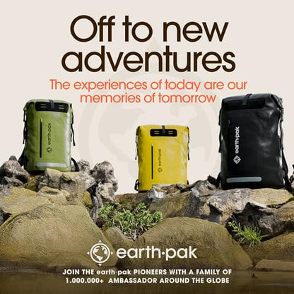 Earth Pak Waterproof Backpack - Heavy Duty Hiking Backpack - Roll-Top Closure Bag - Cushioned Dry Bag Waterproof Phone Case - color: Black, size: 85L