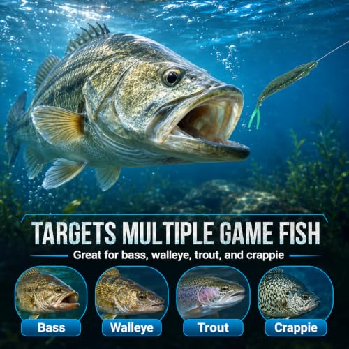 Soft Plastic Jerkbait Fishing Lures, 5 Inch Fluke Style Minnow Swimbaits for Bass, Walleye, Trout & Crappie, Scented Soft Baits for Freshwater & Saltwater, 10 Pack - color: Dark Green