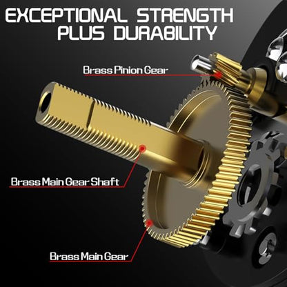 Sougayilang Conventional Reel and Fishing Rod Combo – Medium Heavy Fiberglass Rod, Heavy Duty Catfish Trolling Reel Combo for Catfish Salmon and Steelhead 6/7ft - color: Red-6FT-3000