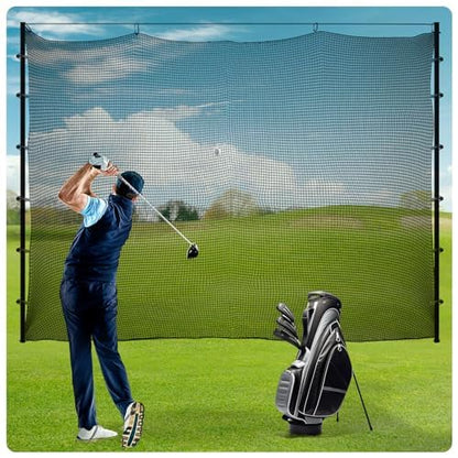 Golf Net for Hitting Practice, 10Ft to 50Ft Golf Ball Netting with 33Ft Hanging Nylon Rope,Also Use as Baseball, Hockey, Soccer, LAX Sport Net,Indoor and Outdoor. - size: 15x40 feet