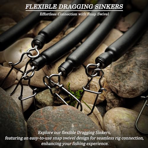 Dragging Weights for Catfishing, Drag Weights No Snag Sinkers for Bottom Bouncing, Trolling, Drifting, Snagless Catfish Sinker Tackle Gear and Equipment - size: A4-6oz-Orange-5PCS