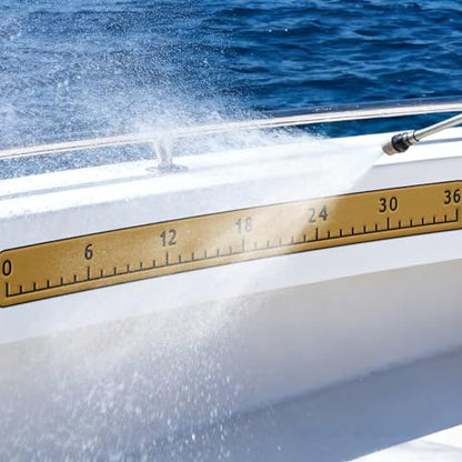 HZshark EVA Foam Fish Measuring Board, Fish Ruler with 3M Self-Adhesive Backing, 36" Fishing Tape Measure for Boats Sailboats Yachts Kayaks - color: Brown, size: 4.5"*36"