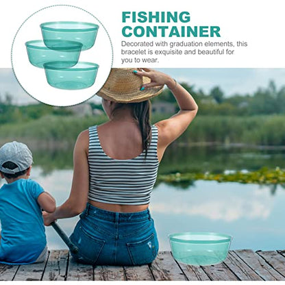 BESPORTBLE 3pcs Fishing Bait Storage Container Lightweight Mixing Basin for Outdoor Fishing Functional Bait Holder Quick Dry Feature Convenient for Travel and Easy to Clean