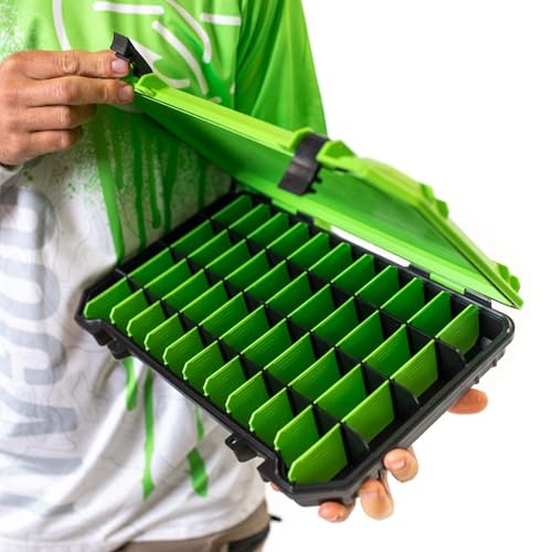 GOOGAN SQUAD 3700 Bait Coffin - Waterproof Fishing Tackle Box & Lure Organizer, Durable Fishing Equipment Storage (8.5"x14.25"x2")