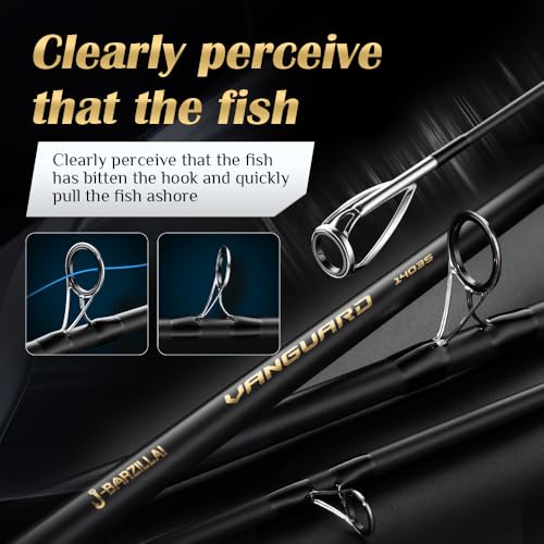 Carbon Surf Spinning Fishing Rod, Ultra-Light High-Sensitivity Graphite Pole, Saltwater/Onshore 3/4 Pieces Surf Fishing12ft 13ft 14ft 15ft Rod - color: Blue, size: 12'
