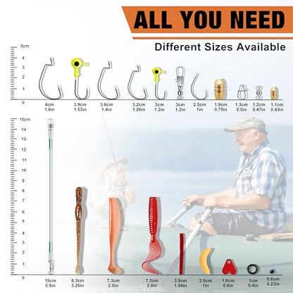 TRUSCEND Complete Fishing Lures - Tackle Box with Tackle Included - Crankbaits, Minnows, Frogs, Vibes, Poppers, Spinners, Spoons, Soft Baits, Hooks & Weights Accessories Kit for Bass Panfish Trout - color: A-128pcs Economic Kit