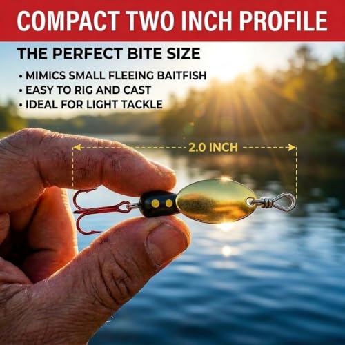 Spinning Fishing Lures for Freshwater – Inline Spinner 3-Pack for Trout, Salmon, Panfish, Bass, Crappie & Perch