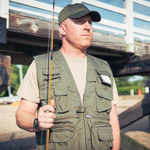 Rothco Uncle Milty Travel Vest - Outdoor Fishing Camping 17 Cargo Pocket Jacket - color: Khaki, size: Medium
