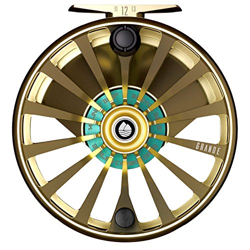 Redington Grande Fly Fishing Reel, Heavyweight Big Game Fly Reels, Freshwater and Saltwater, Super-Torque Drag System, Champagne, 11/12/13 - color: Champagne, size: 11/12/13