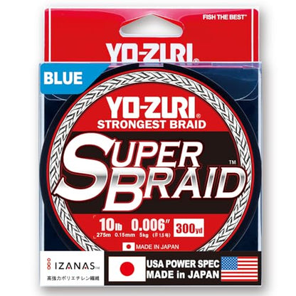 Yo-Zuri Superbraid Fishing Line - color: Blue, size: 300 Yd