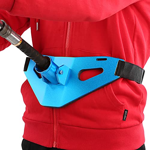 Milltrip Fishing Rod Holder, Aluminium Alloy Adjustable Fishing Fighting Belt Stand Up Gimbal Padded Fish Rod Holder