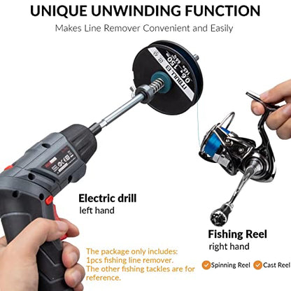 THKFISH Fishing Line Spooler Fishing Line Winder Spooler Fishing Accessories Adjustable Stable Portable Fishing Line Spooler/Fishing Line Remover - color: C- Line Remover