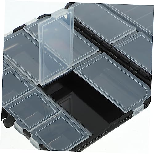 LIOOBO 2pcs Fishing Organizer Small Tackle Storage Plastic Fishing Gear Box Compartment Outdoor Bait Bucket