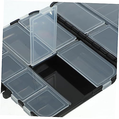 LIOOBO 2pcs Fishing Organizer Small Tackle Storage Plastic Fishing Gear Box Compartment Outdoor Bait Bucket