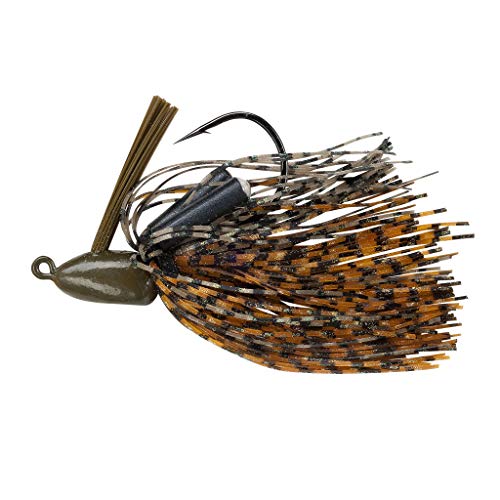 Booyah Boo Jig Bass Fishing Lure with Weed Guard - color: Watermelon Pumpkin, style: Boo Jig (3/8 Oz)