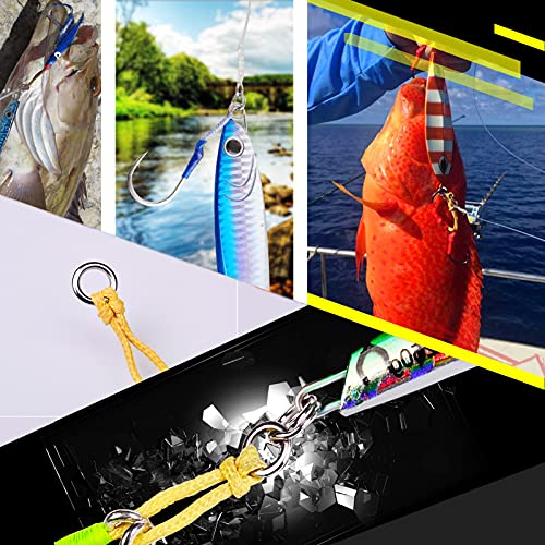 AMYSPORTS High Strength Solid Ring Fishing Lure Connector Fishing Rings Kit Line Saltwater Solid Ring Fishing Freshwater Loop - size: Size7+ (335lb) 50 pcs