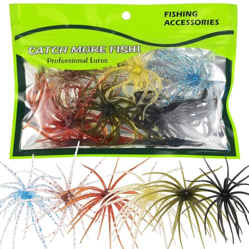 6 Pcs Soft Urchin Lures Fishing Saltwater Slow Floating Lures for Bass Trout Crappie - color: 3.54in/0.1oz