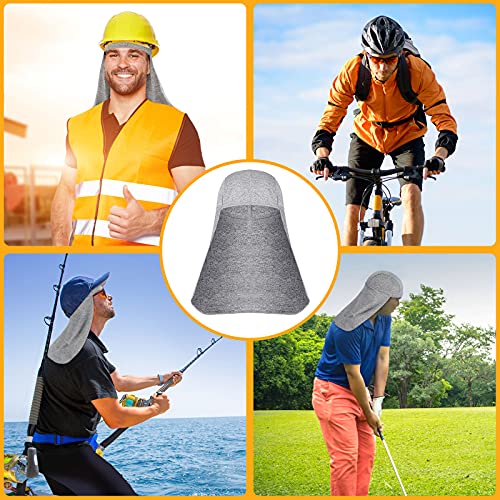 Geyoga 4 Pcs Hard Hat Sun Shade Cooling Skull Cap Sun Construction Neck Protector Quick Dry Neck Shade for Women Men Outdoor(Gray) - color: Gray