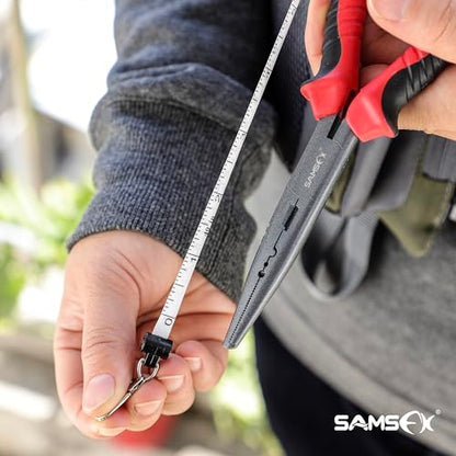SAMSFX Tape Measure Retractor Fly Fishing Zinger Retractors Carabiner Style Clip on Back Tether Tools Badge Holder (2PCS in Pack)