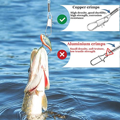 YOTO Fishing Leaders,Saltwater Tackle Rig with Swivels Snap, High-Strength Fishing Wire Gear Equipment for Lures Bait Or Hooks,1Arm and 2Arm - color: White Nylon Leaders, style: 2arm，12pack