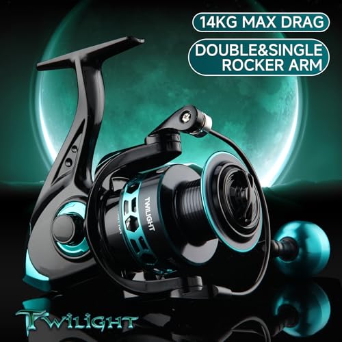 HAUT TON Dolphin Advance Edition Spinning Reel,5.2:1Gear Ratio,22LBS,5+1BB,Backlash Free Bearing,Sealed Drag System,Saltwater,Freshwater Fishing Reels - color: TGB, size: 7000