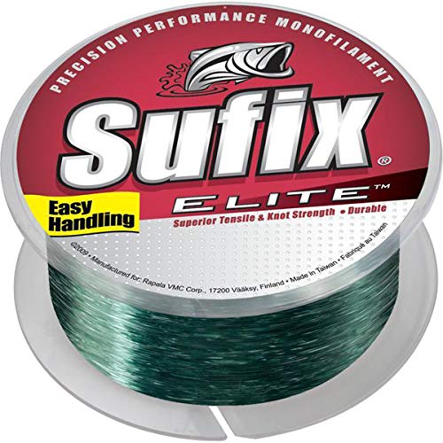 Sufix Elite 14 lb Fishing Line (330 YD Spool) - color: Low-Vis Green
