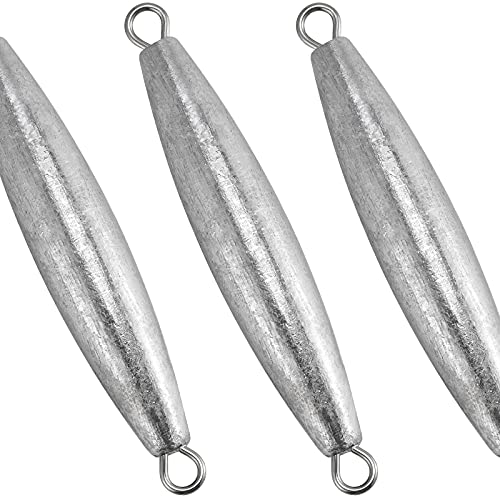 Dr.Fish Inline Trolling Lead Sinkers Torpedo Weights Saltwater Fishing | Streamlined Torpedo Shaped Trolling Sinkers, Perfect for salmon, tuna, walleye, trout, and wahoo in fresh and saltwater. - size: 6oz-5 Pack