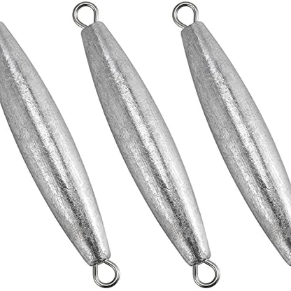Dr.Fish Inline Trolling Lead Sinkers Torpedo Weights Saltwater Fishing | Streamlined Torpedo Shaped Trolling Sinkers, Perfect for salmon, tuna, walleye, trout, and wahoo in fresh and saltwater. - size: 5oz-5 Pack
