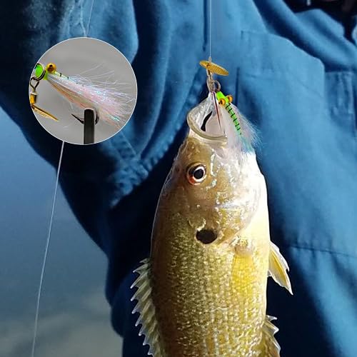 Fly Fishing Poppers Fly Fishing Dry Flies Topwater Fishing Lures Bass Popper Flies Bugs Lures Panfish Bait Fly Trout Bobber Flies Kit for Bass Trout Panfish Bluegill Salmon - color: D: 6pcs Fly Fishing Lures