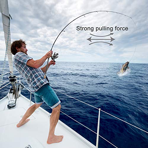 BlueFire Fishing Rod Kit, Carbon Fiber Telescopic Fishing Pole and Reel Combo with Spinning Reel, Line, Lure, Hooks and Carrier Bag, Fishing Gear Set for Beginner Adults Saltwater Freshwater - color: 2.1M