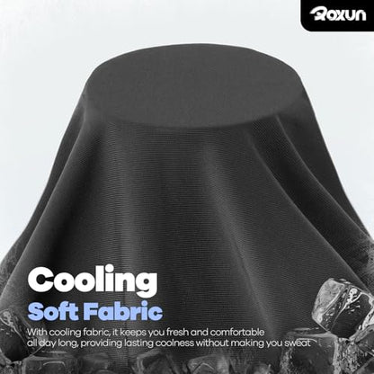 ROXUN Balaclava Moto Face Mask, Summer Cooling Ice Silk Mesh Sun Protection | Ice Silk Cooling, Breathable Mesh, UPF 50+, Helmet Friendly, Glasses Compatible, Versatile Use for Cycling Ski - color: Black