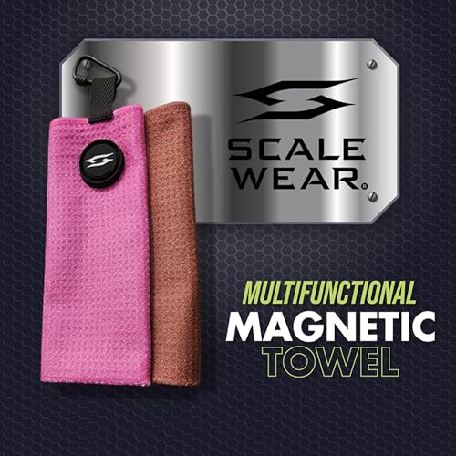 Shocker Magnetic Waffle Golf Towel – Large 16"x24" Clean Golf Club Ball Magnet Clip to Hang on Bag Cart Strong Premium Strength Ultra Absorbent Trump Gear Men (Shocker) - color: Shocker