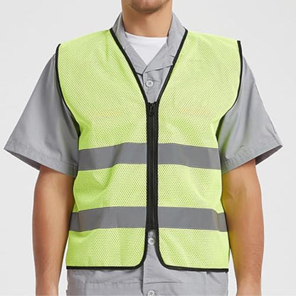 Fishing Vest - Work Vest for Men V Neck Zip Up Lightweight Breathable Sleeveless Utility Jackets Mesh Outwear Vests 2026 - color: 01# Green