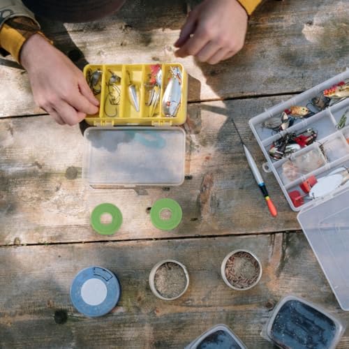 100pcs Fishing Leader Wallet Tenkara Line Holder Empty Spools Beaded Purse Round Purse Colorful Purse
