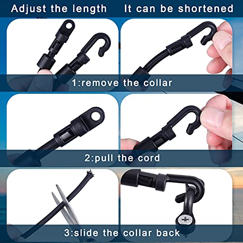 8 Sets Rod Strap Holder Boat Deck Rod Straps Rod Tamer Straps Fishing Rod Hold Down Straps Deck Mount Connector Boat Fishing Rod Straps Deck Mount Straps for Fishing Boat Kayak