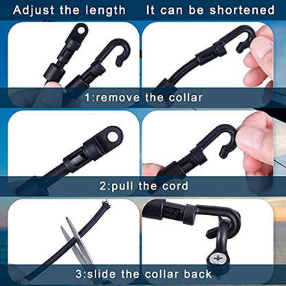 8 Sets Rod Strap Holder Boat Deck Rod Straps Rod Tamer Straps Fishing Rod Hold Down Straps Deck Mount Connector Boat Fishing Rod Straps Deck Mount Straps for Fishing Boat Kayak